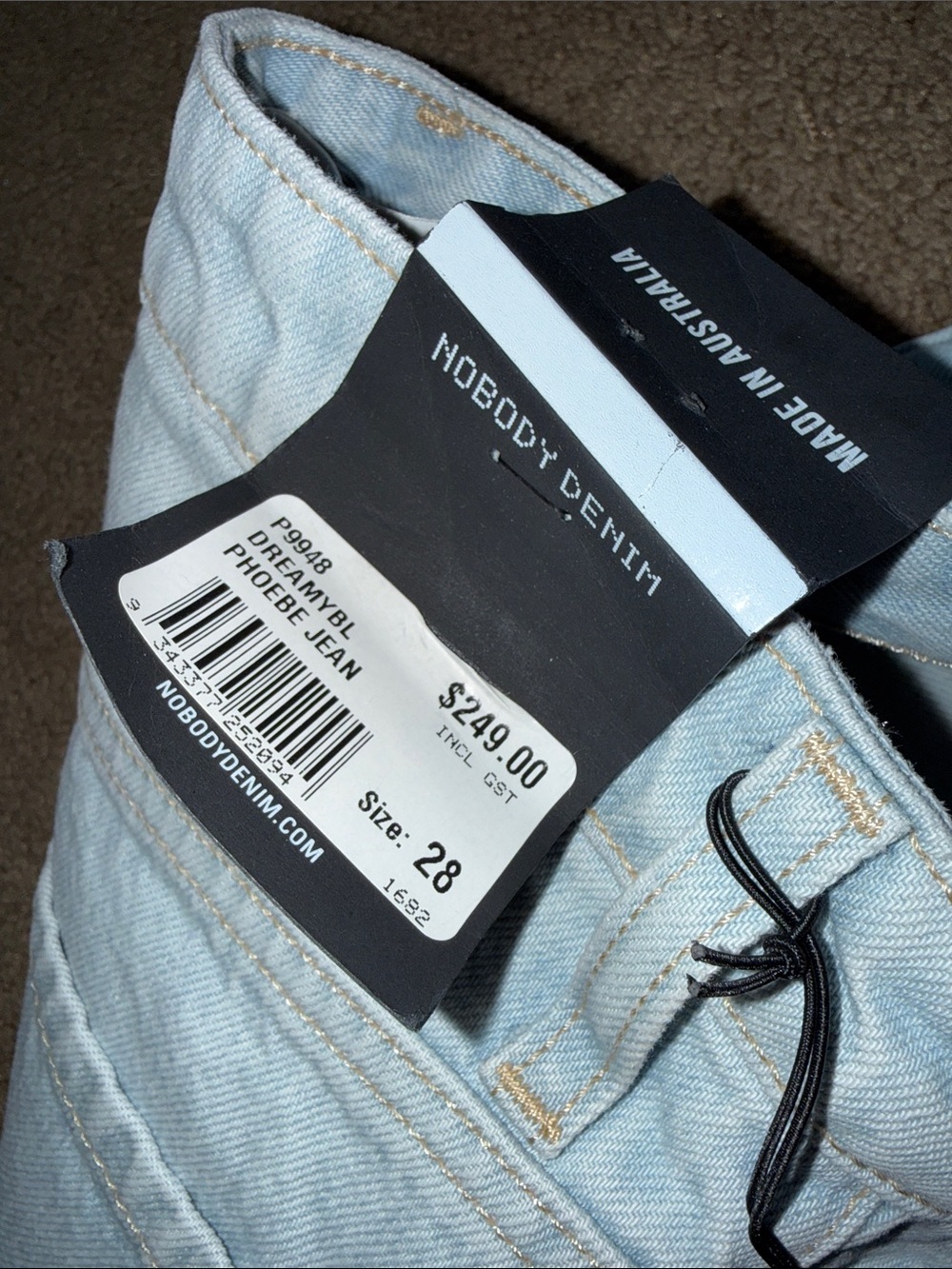 Nobody Denim, Phoebe low rise Relaxed Light Wash Jeans NWT 28 - Picture 4 of 9